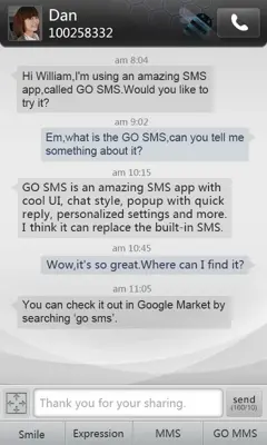 GO SMS Pro Dark Theme android App screenshot 3