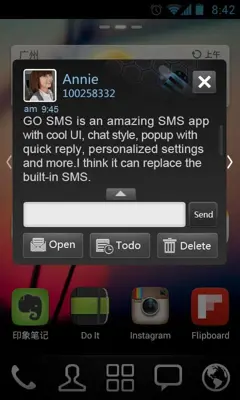 GO SMS Pro Dark Theme android App screenshot 5